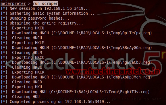 scraper Best Metasploit Meterpreter Script